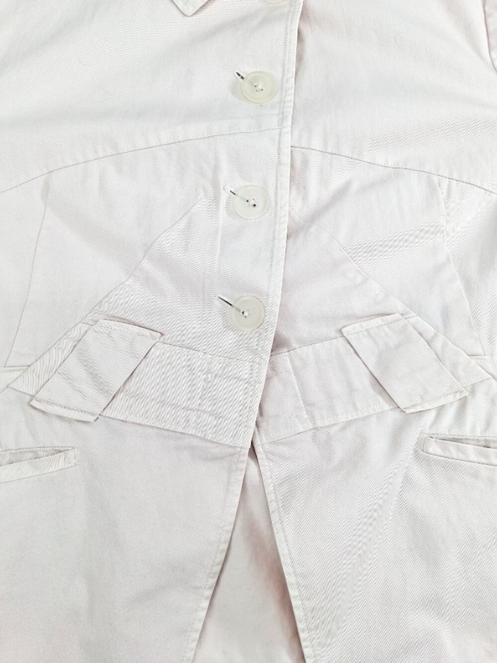 JIL SANDER Vintage 90s Cotton Jacket Pale Pink Light Weight Minimalist Italy 36 - Picture 6 of 13